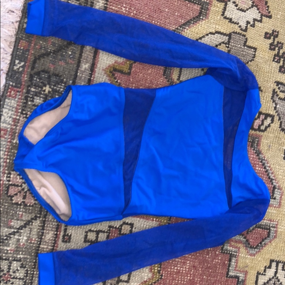 Blue leotard girls